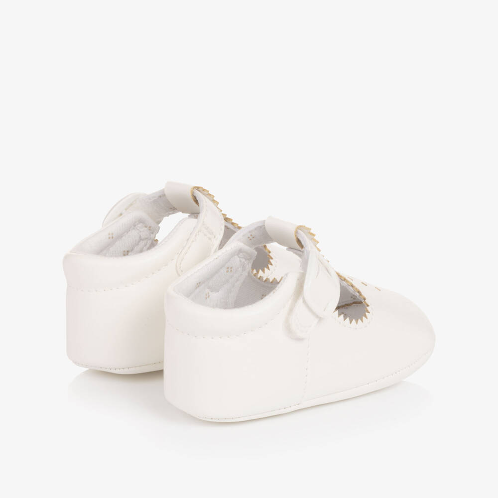Mayoral Newborn-White Leather Pre Walker | Childrensalon Outlet
