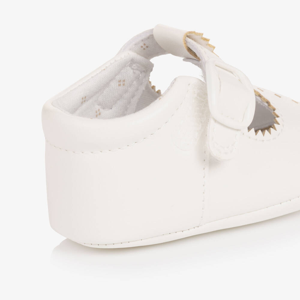 Mayoral Newborn-White Leather Pre Walker | Childrensalon Outlet