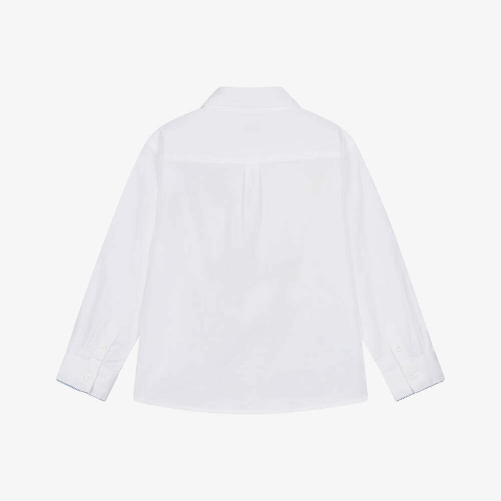 Mayoral-White Linen Shirt | Childrensalon Outlet