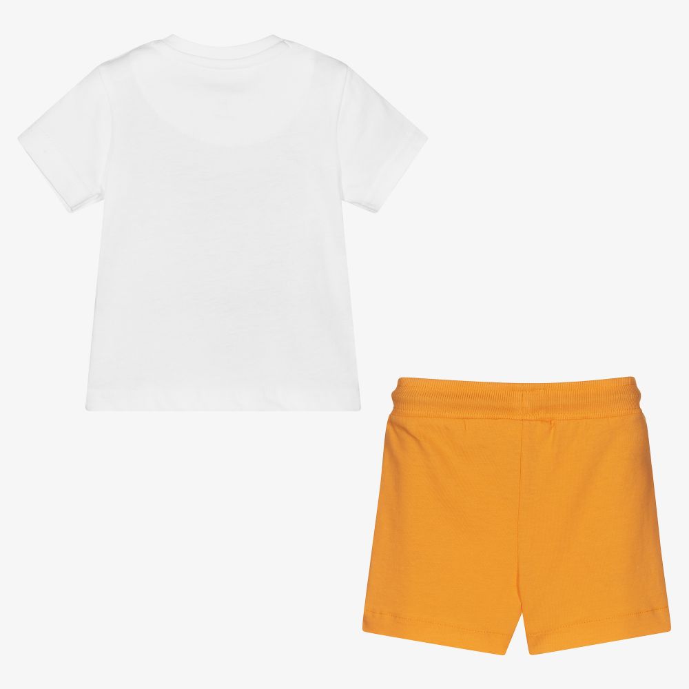 Mayoral White & Orange Shorts Set Childrensalon Outlet