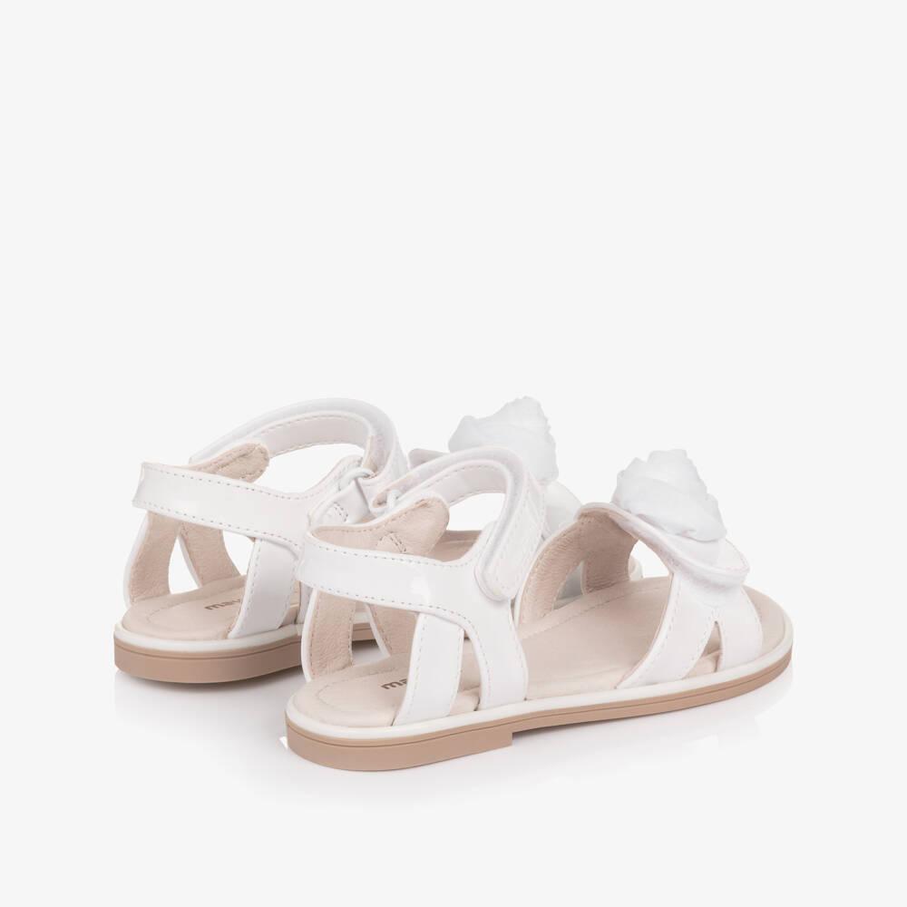 Mayoral-White Patent Flower Sandals | Childrensalon Outlet