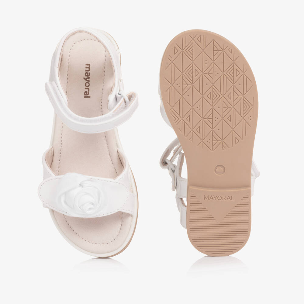 Mayoral-White Patent Flower Sandals | Childrensalon Outlet