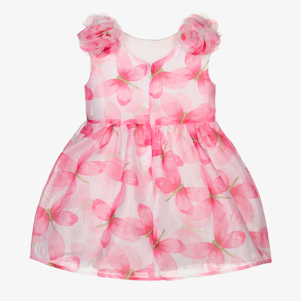 Mayoral-Бело-розовое платье в цветочек | Childrensalon Outlet