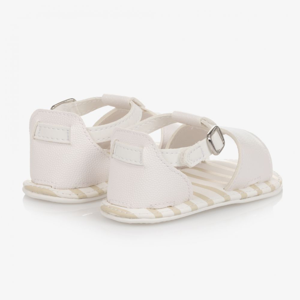 مايورال Newborn-صندل جلد صناعي لون أبيض لمرحلة قبل المشي للمواليد | Childrensalon Outlet