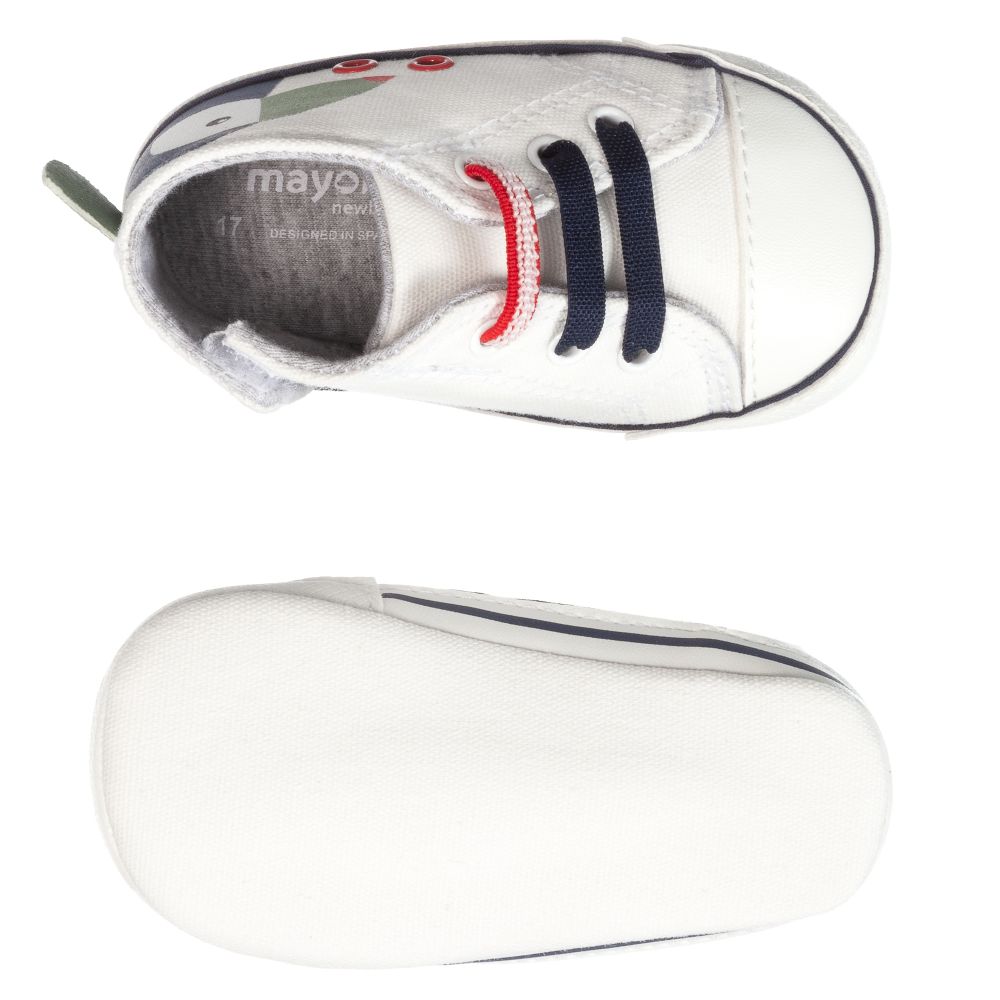 Mayoral Newborn-White Pre-Walker Shoes | Childrensalon Outlet