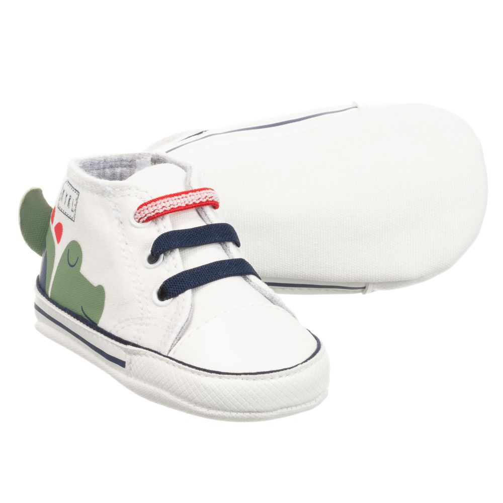 Mayoral Newborn - White Pre-Walker Shoes | Childrensalon