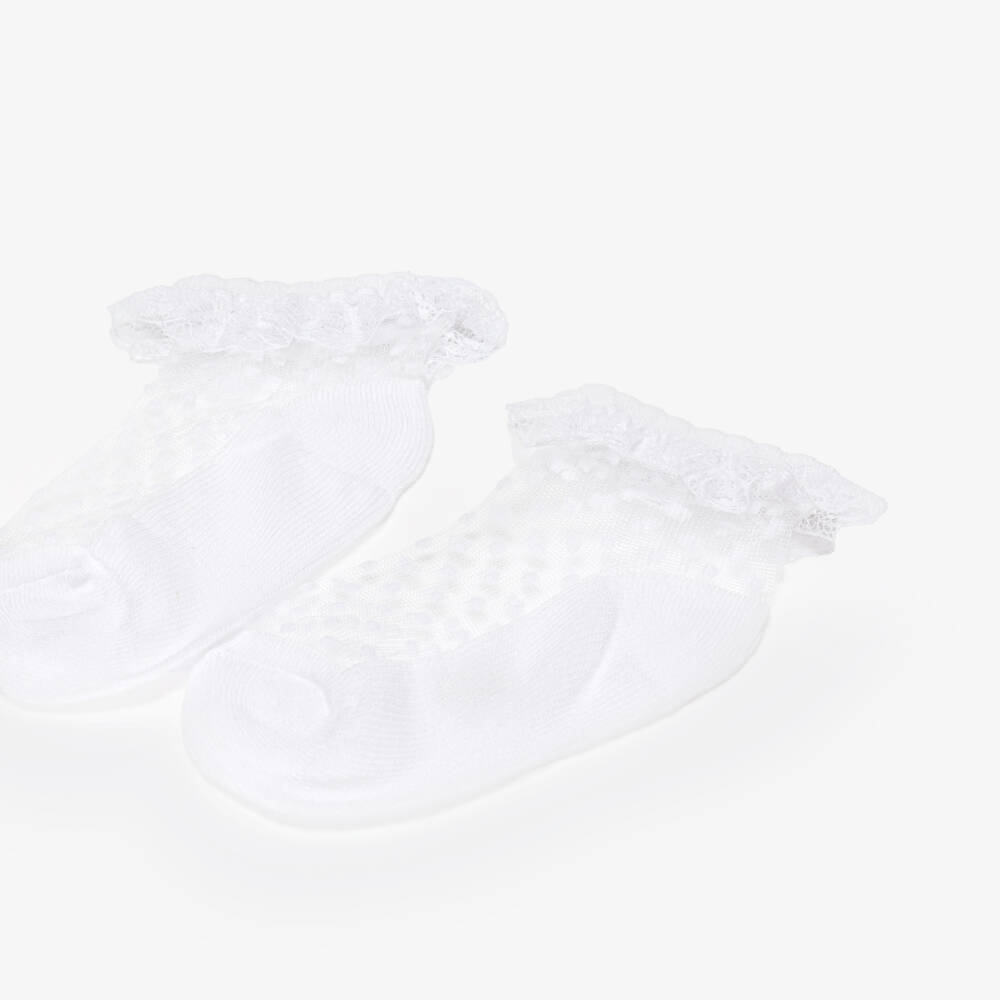 Mayoral-White Tulle Socks | Childrensalon Outlet