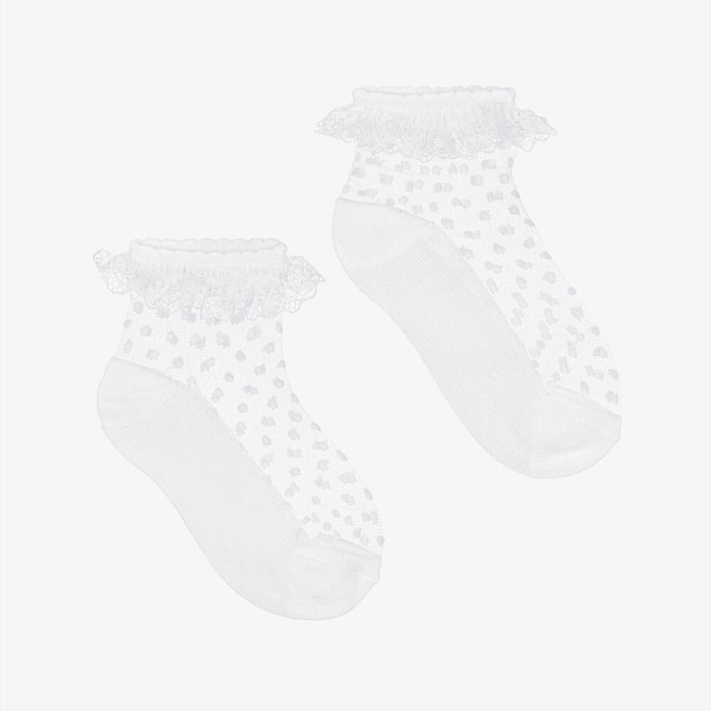 Mayoral-White Tulle Socks | Childrensalon Outlet
