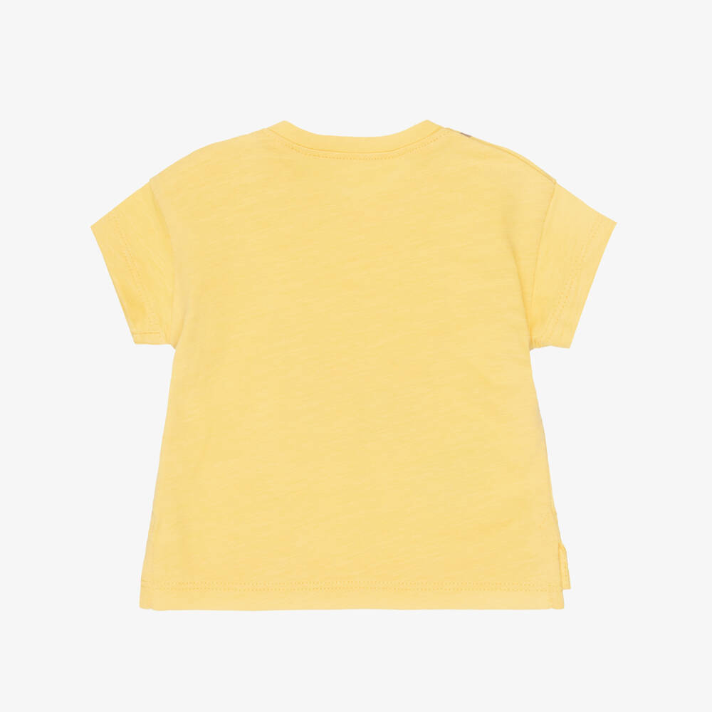 Mayoral Newborn-Yellow And Ivory T-shirt 2pk | Childrensalon Outlet