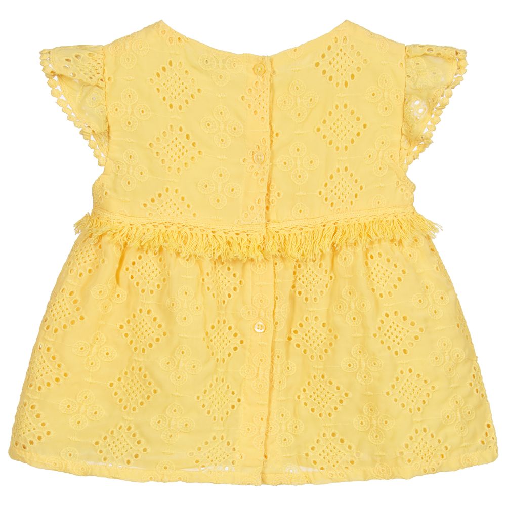 مايورال-بلوز شيفون برودوري لون أصفر | Childrensalon Outlet