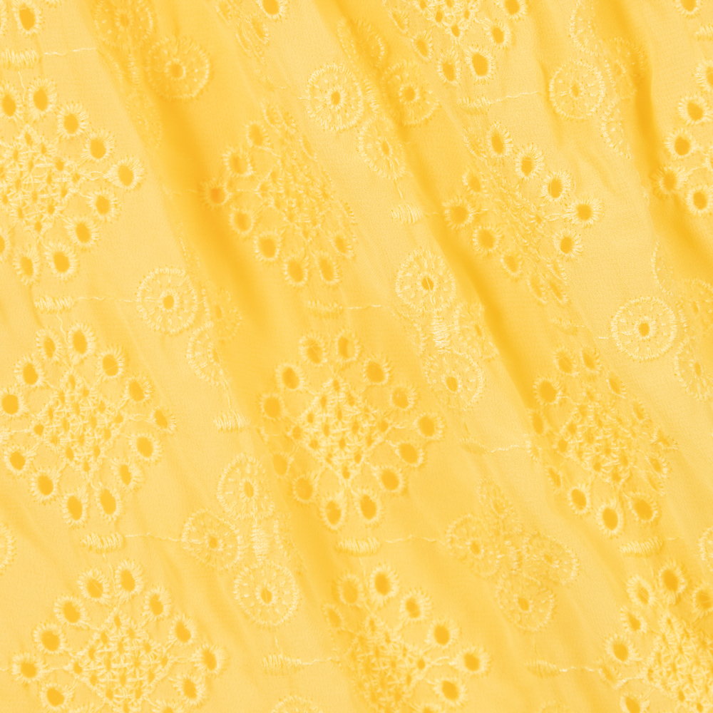 مايورال-فستان شيفون برودوري لون أصفر | Childrensalon Outlet