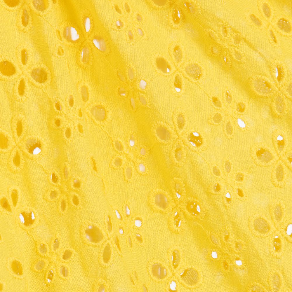 yellow broderie top