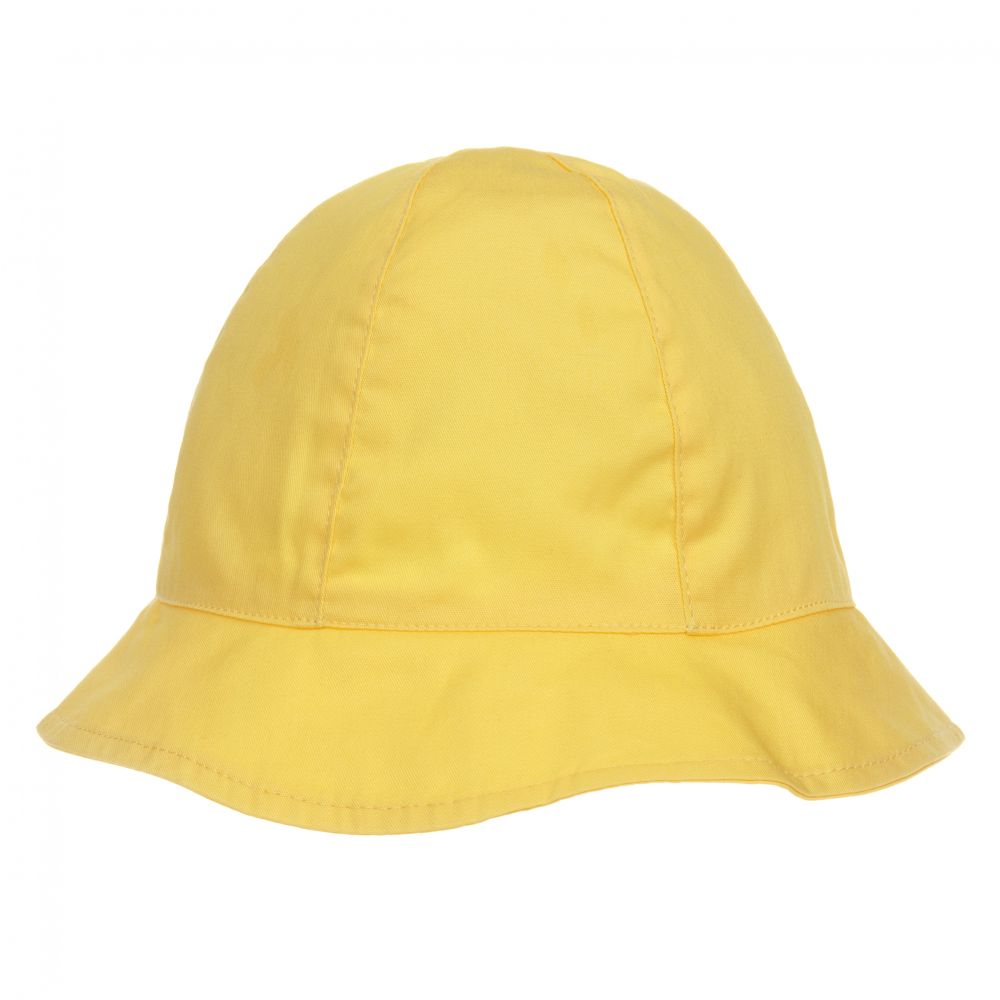 Mayoral - Yellow Cotton Baby Sun Hat | Childrensalon