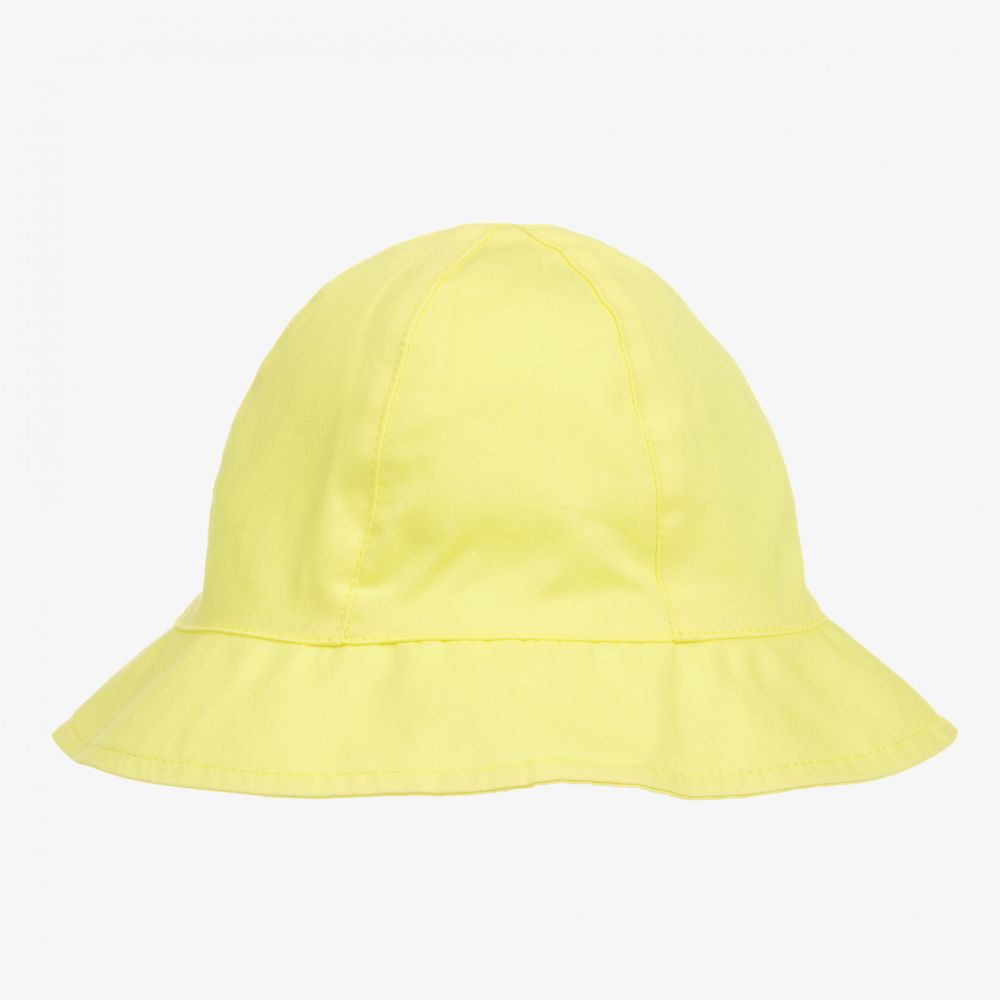 Mayoral - Yellow Cotton Baby Sun Hat | Childrensalon