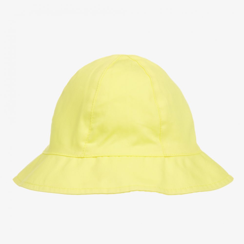 Mayoral-Yellow Cotton Baby Sun Hat | Childrensalon Outlet