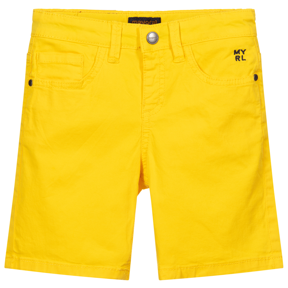 Mayoral - Gelbe Baumwoll-Bermudashorts  | Childrensalon