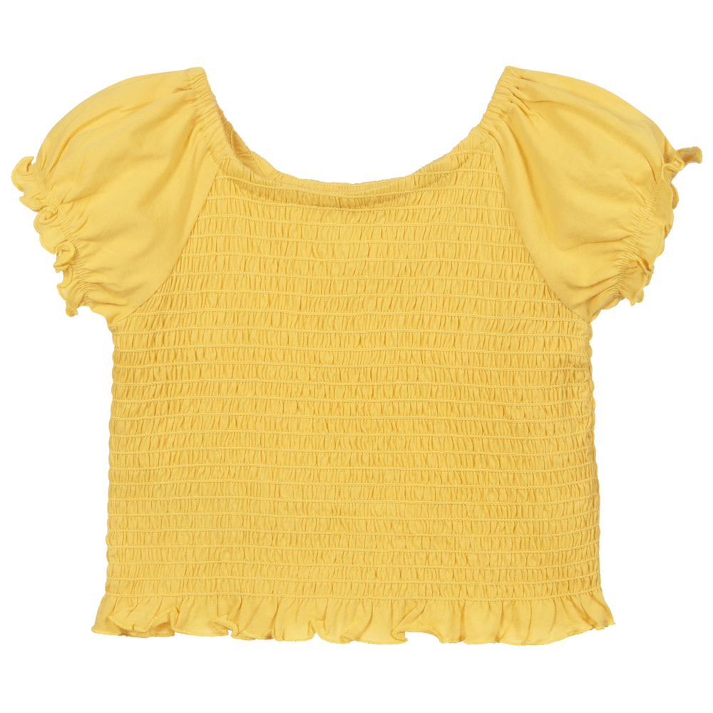 Mayoral - Haut jaune en jersey de coton | Childrensalon