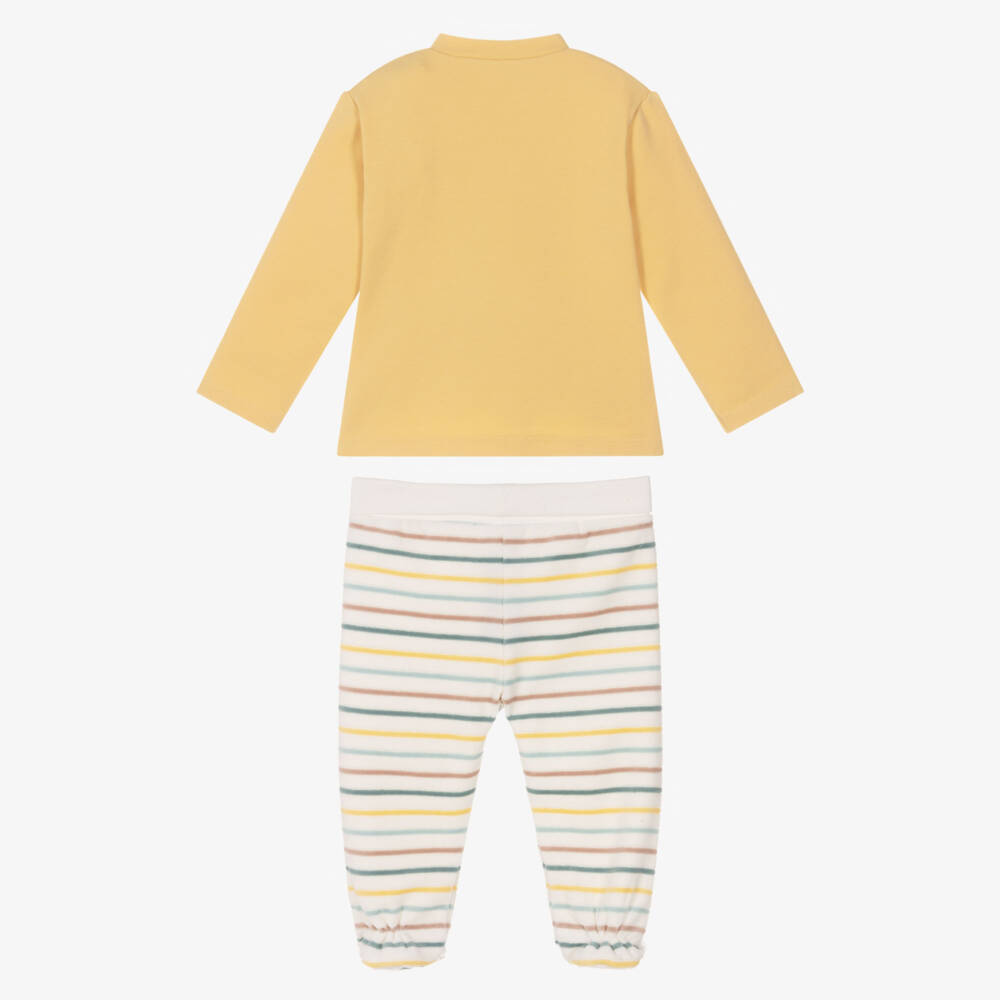 Mayoral Newborn-Yellow Dino 2 Piece Babygrow | Childrensalon Outlet