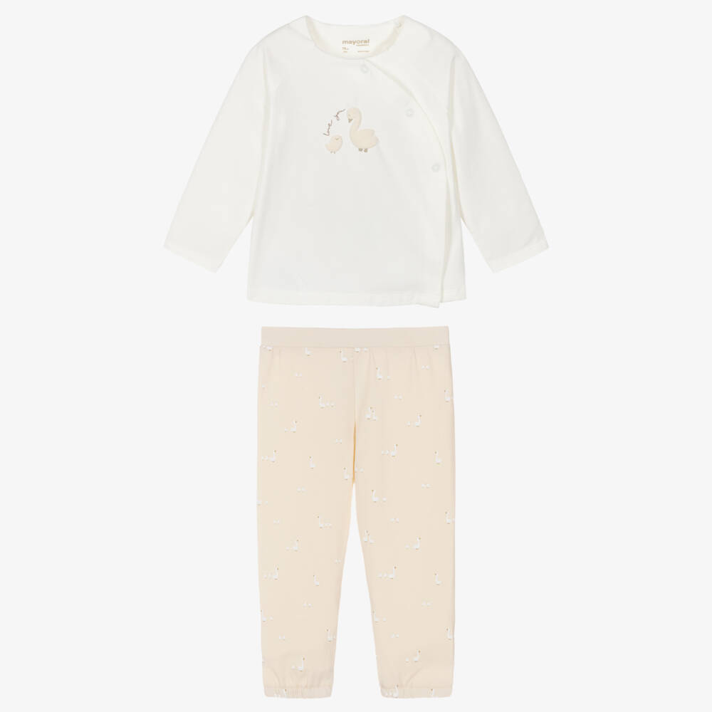 Mayoral Newborn-Yellow Duck Babysuit Set | Childrensalon Outlet