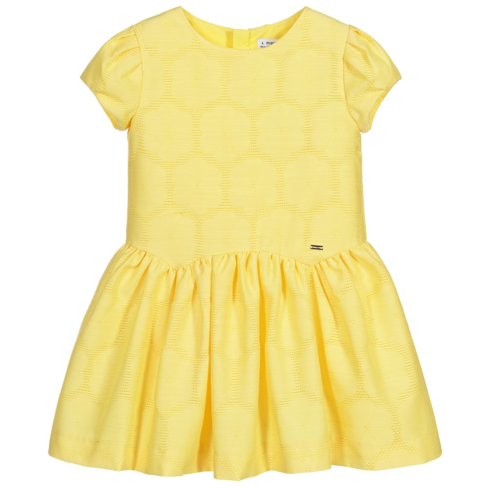 Mayoral - Желтое платье с цветочным узором | Childrensalon