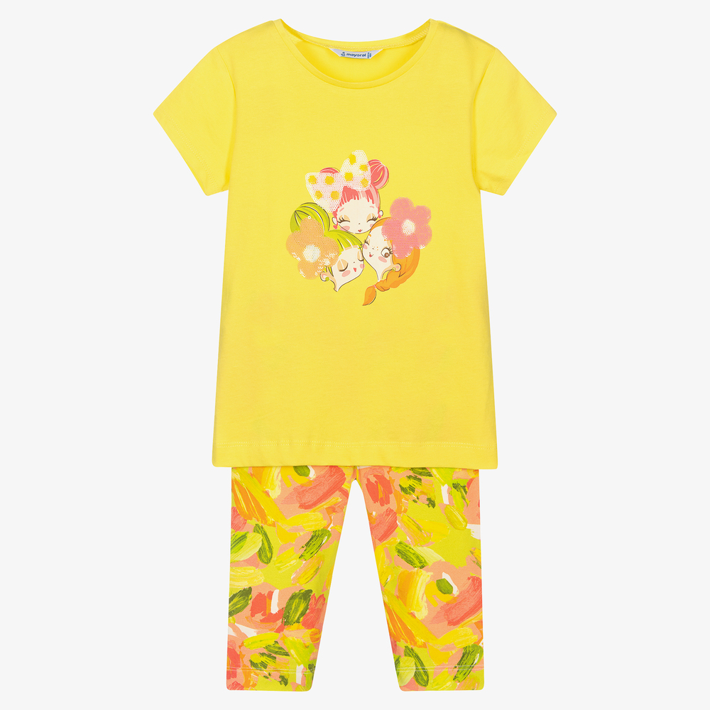 Mayoral - Yellow & Green Leggings Set | Childrensalon