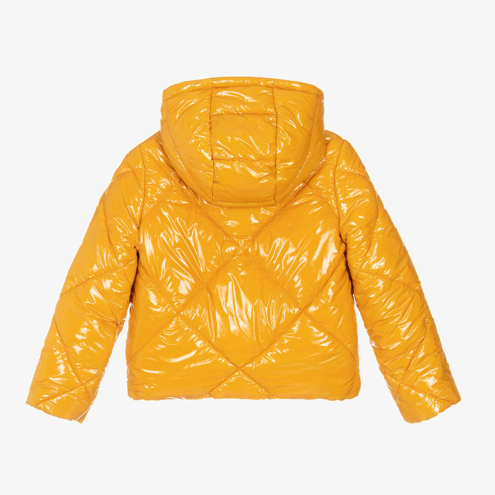 Girls mustard puffer jacket hot sale