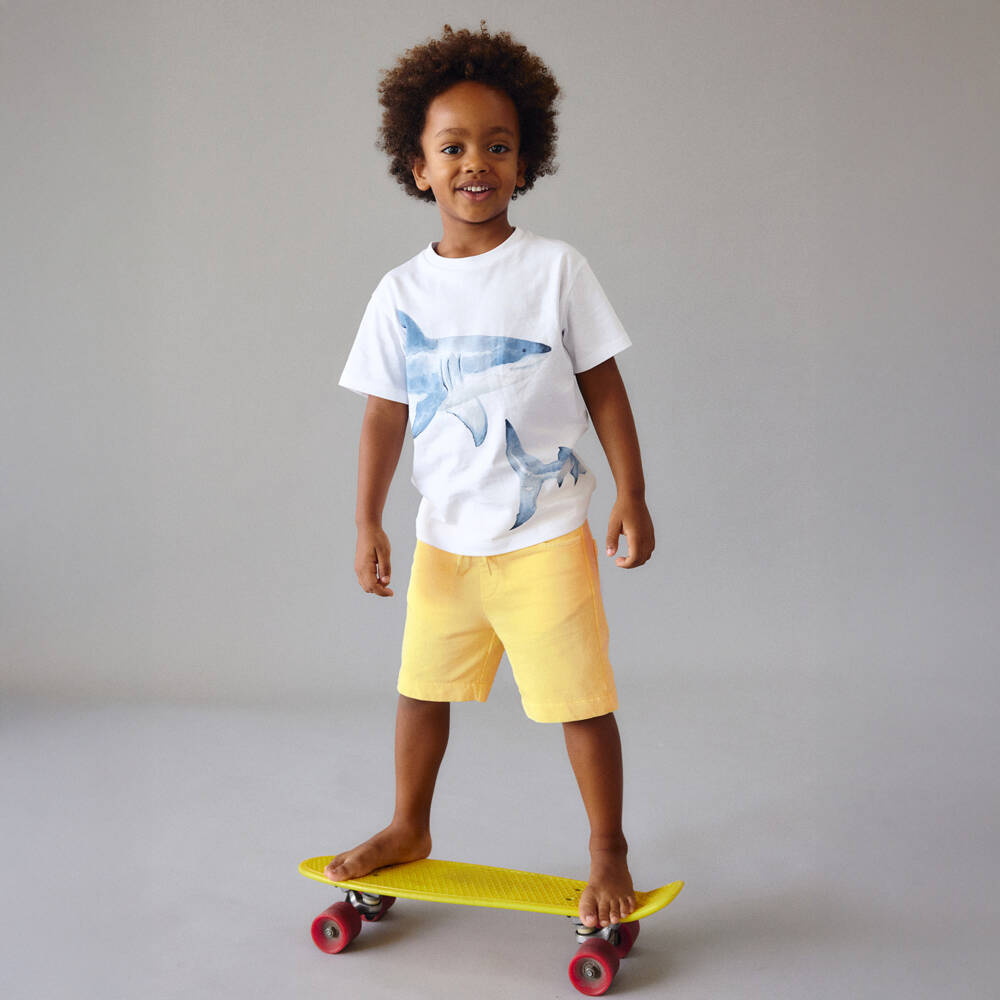 Mayoral-Yellow Jersey Shorts | Childrensalon Outlet