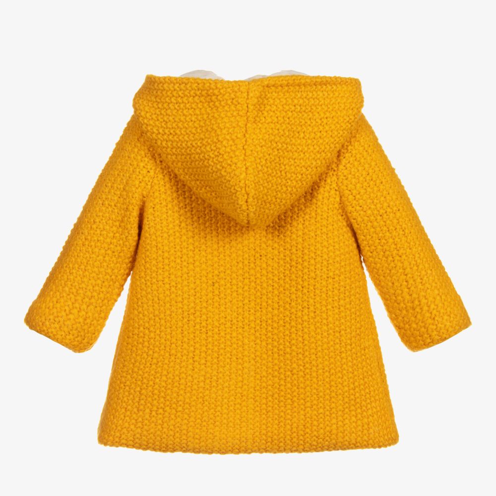 Mayoral-Yellow Knitted Pram Coat | Childrensalon Outlet