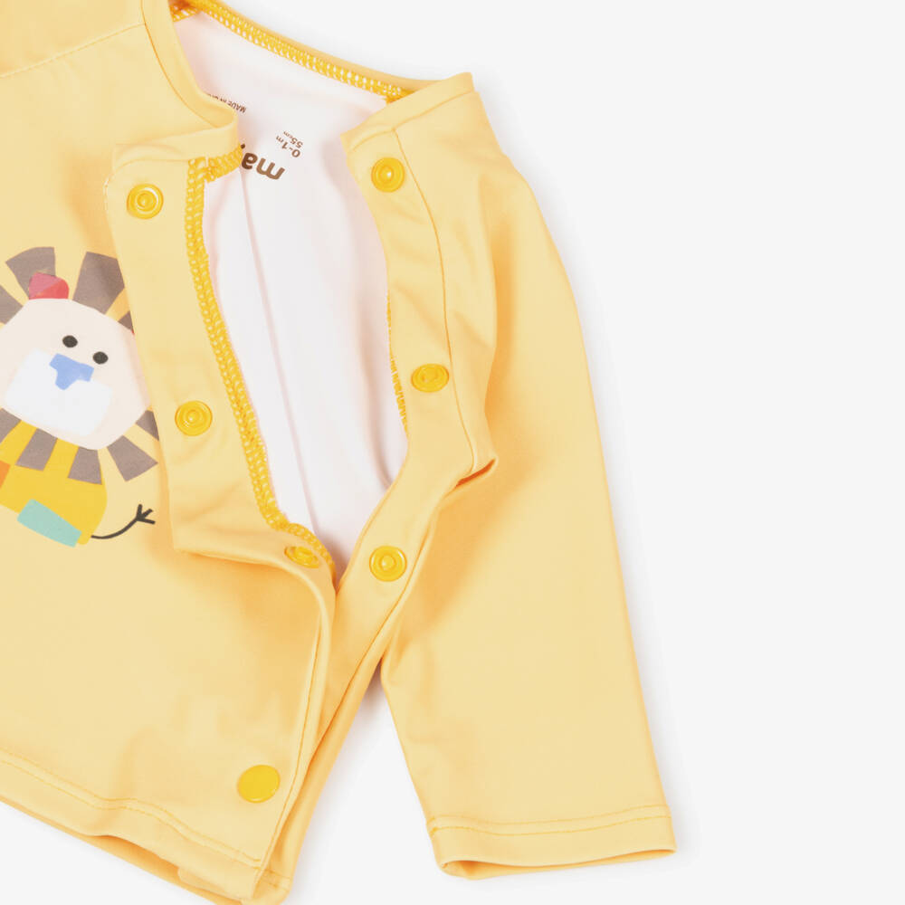 Mayoral Newborn-Yellow Lion Swim Set | Childrensalon Outlet