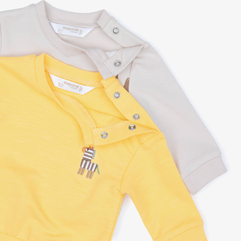 Mayoral Newborn-Yellow Lion Tracksuit Set | Childrensalon Outlet
