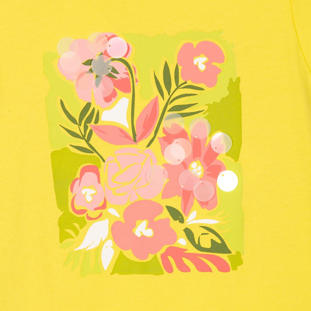 Mayoral-Желтая футболка и розовые легинсы | Childrensalon Outlet