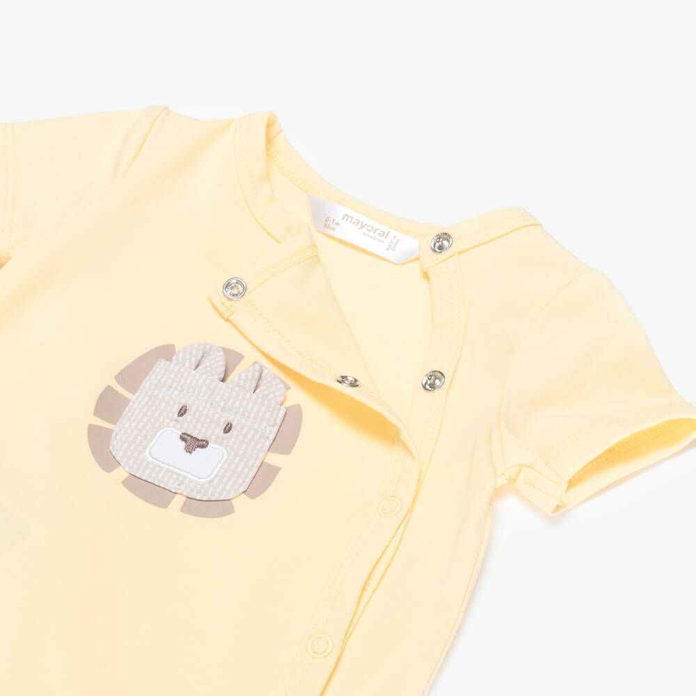 Mayoral Newborn-Yellow Safari Shortie | Childrensalon Outlet