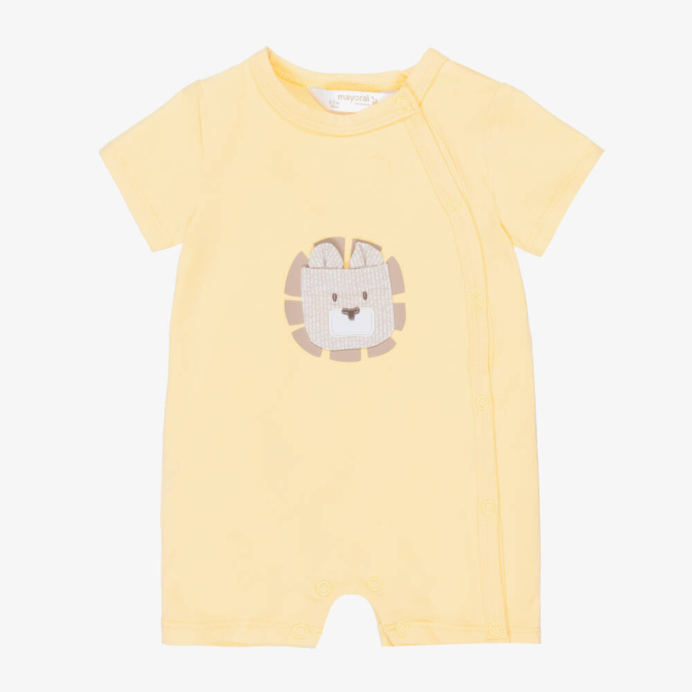 Mayoral Newborn-Yellow Safari Shortie | Childrensalon Outlet
