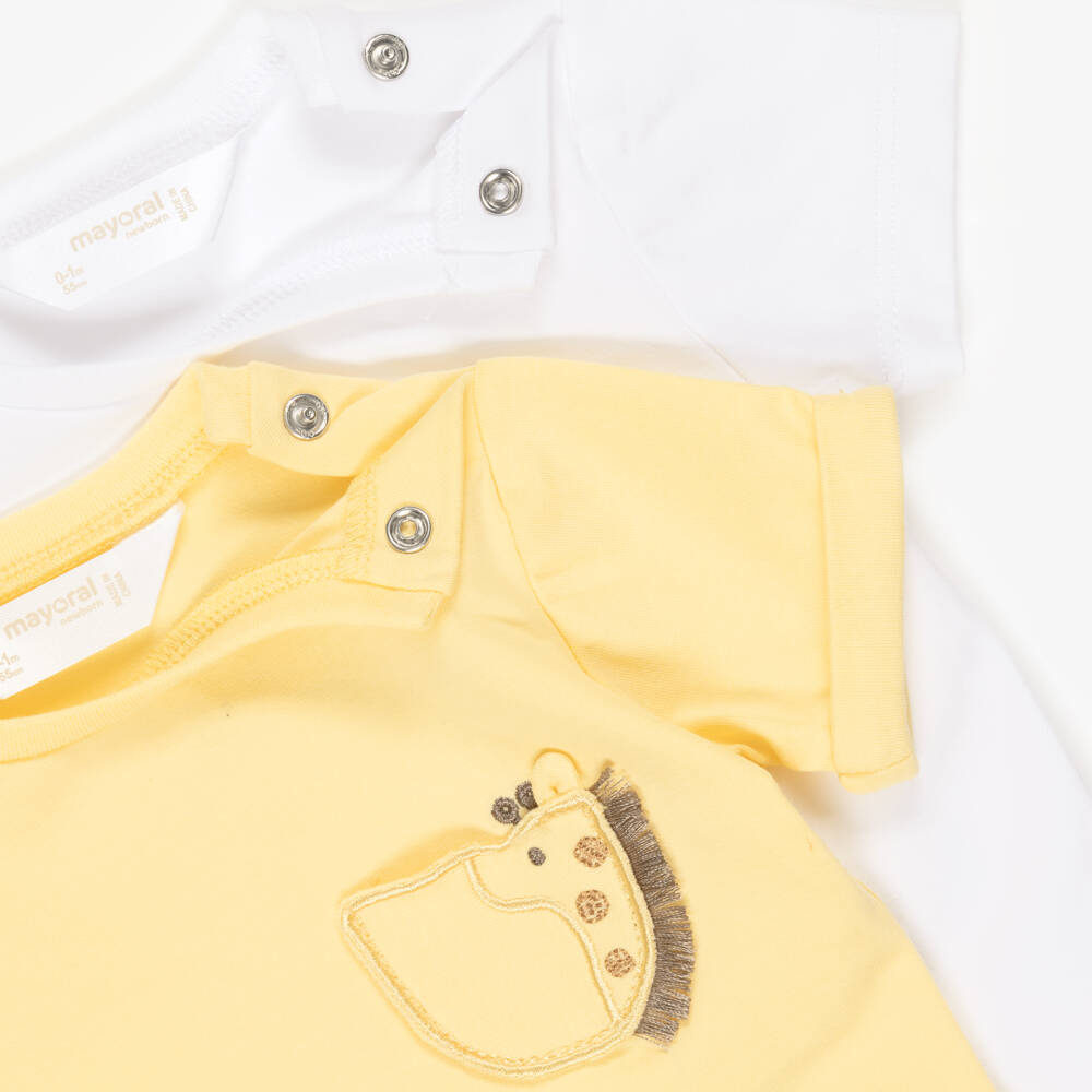 Mayoral Newborn-Yellow Safari Shorts Set | Childrensalon Outlet
