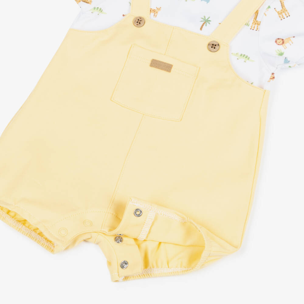 Mayoral Newborn-Yellow Safri Babysuit Set | Childrensalon Outlet