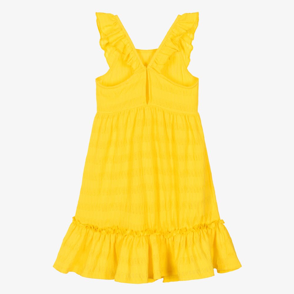 Yellow seersucker dress outlet