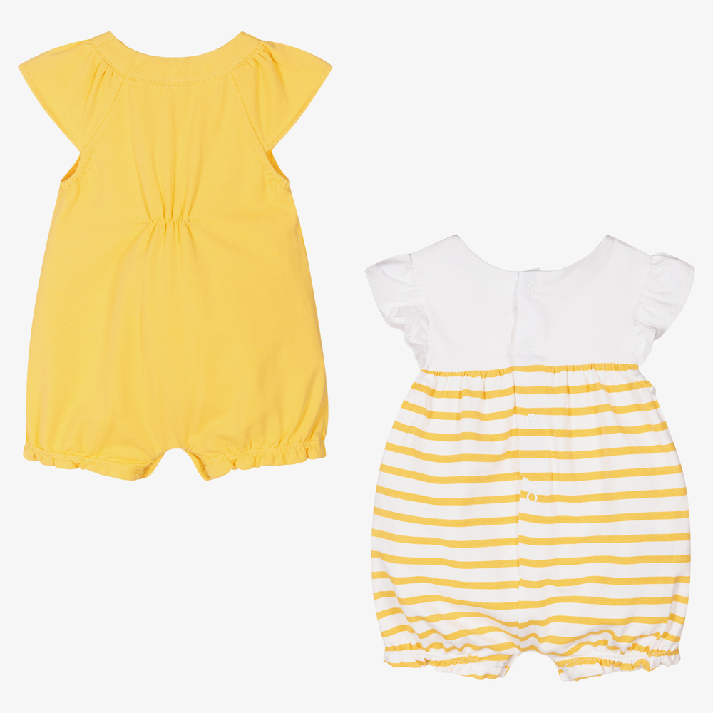 Mayoral Newborn Yellow Shorties 2 Pack Childrensalon Outlet