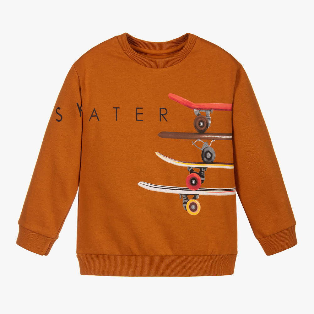 Mayoral - Yellow Skateboard Sweatshirt | Childrensalon