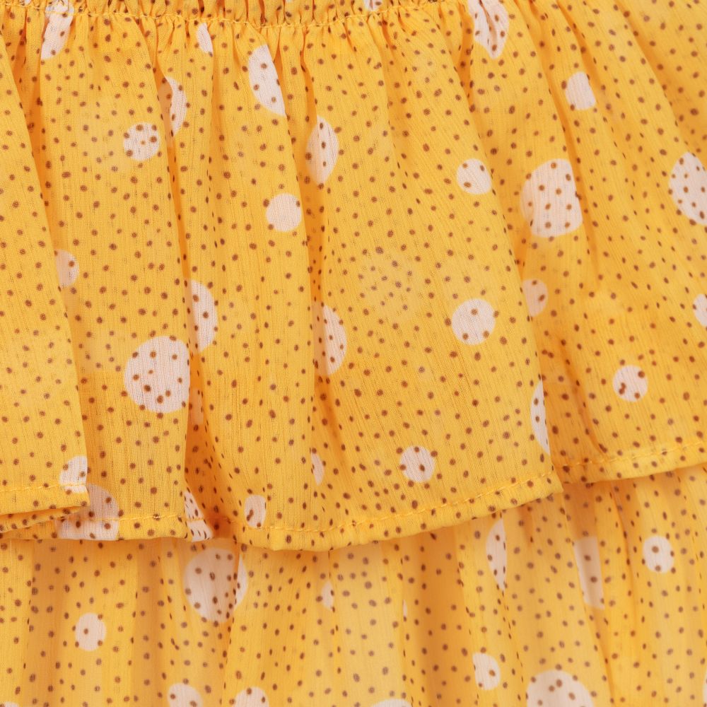 Mayoral-Yellow Spotted Dress | Childrensalon Outlet