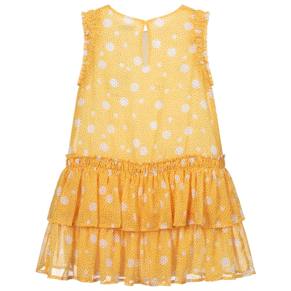 Mayoral-Yellow Spotted Dress | Childrensalon Outlet