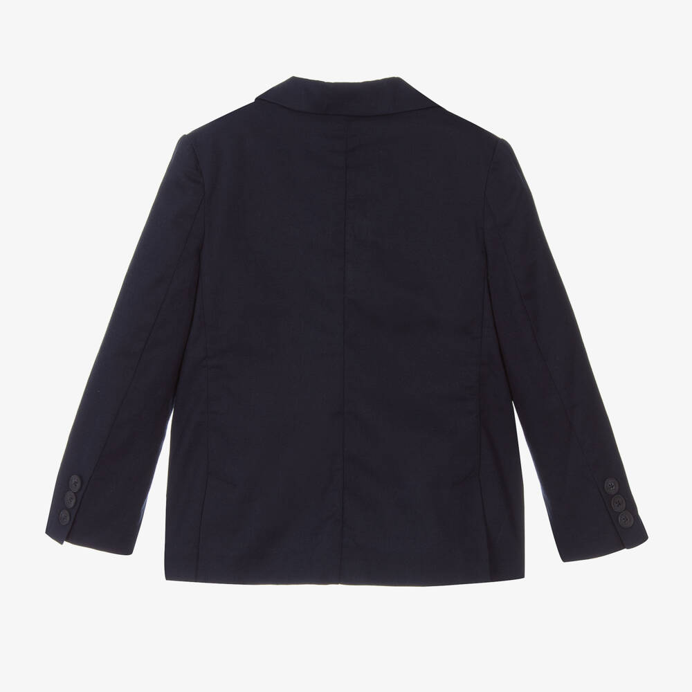 Mayoral-Young Gentleman's Navy Linen-Cotton Jacket | Childrensalon Outlet