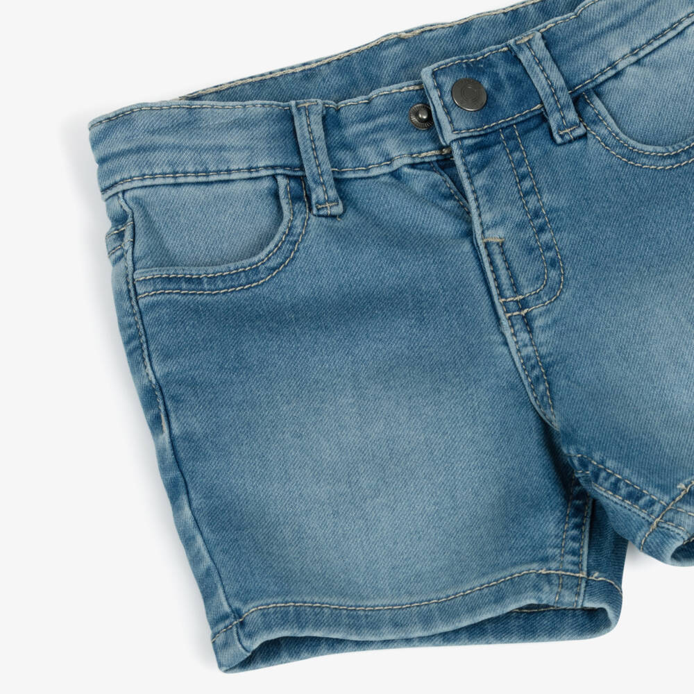 Mayoral-Young Gentlemen's Soft Blue Denim Shorts | Childrensalon Outlet
