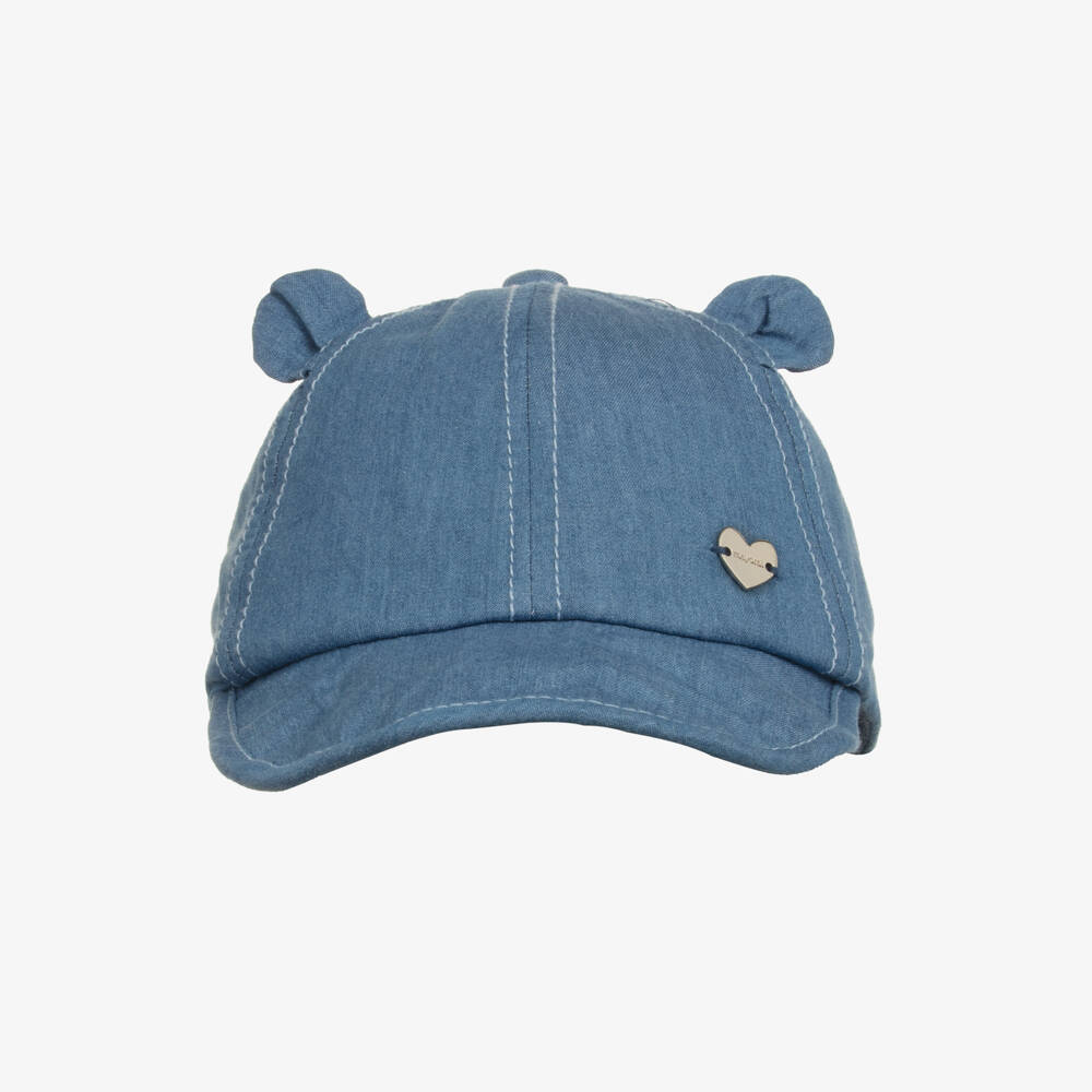 Mayoral-Young Ladies' Sky Kitty Cotton Hat | Childrensalon Outlet