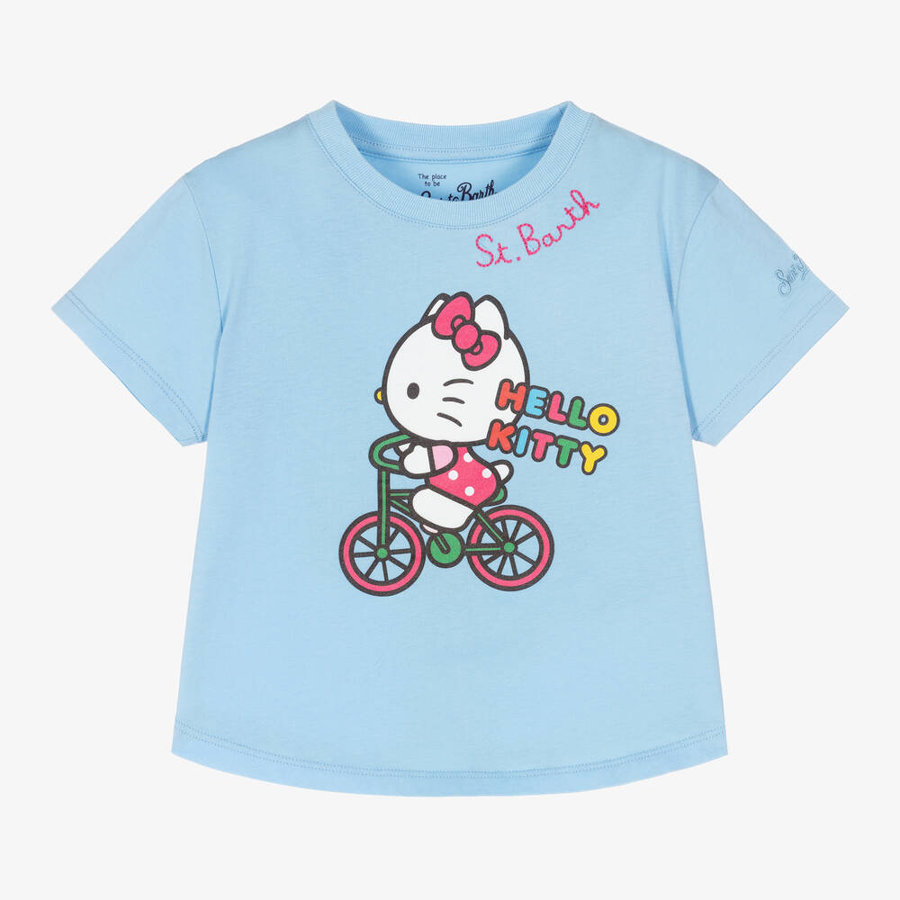 MC2 Saint Barth - Голубая футболка Hello Kitty | Childrensalon