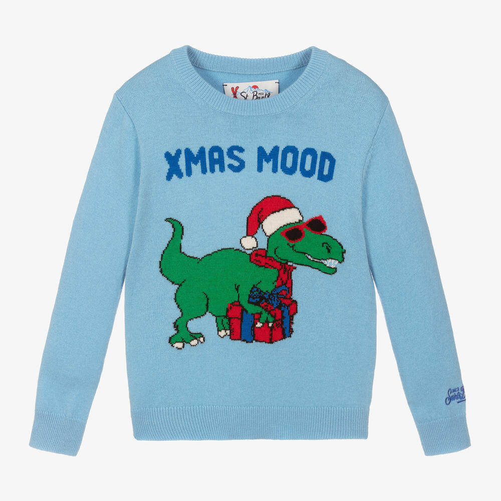 MC2 Saint Barth - Blue Wool Knitted Sweater | Childrensalon