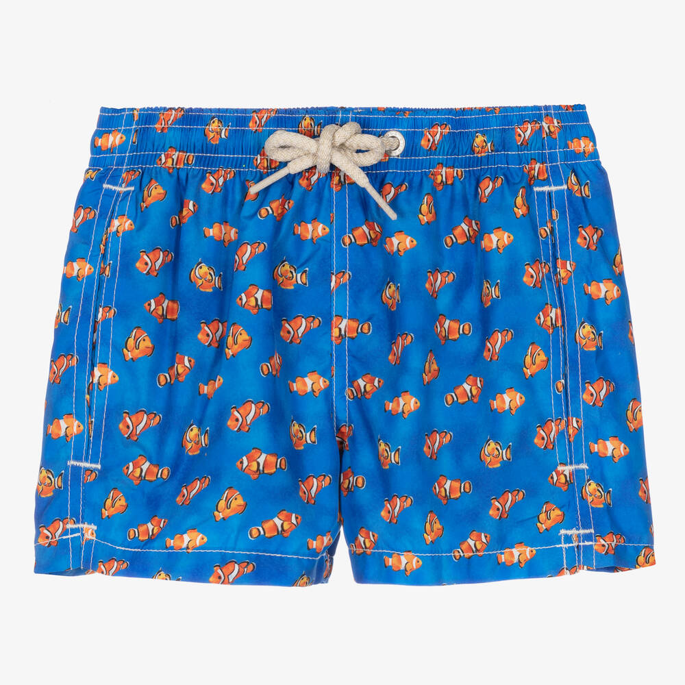 MC2 Saint Barth - Boys Blue Clownfish Swim Shorts | Childrensalon