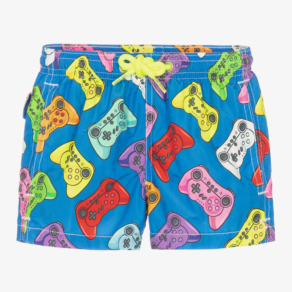 MC2 Saint Barth - Blaue Gaming-Controller-Badeshorts | Childrensalon