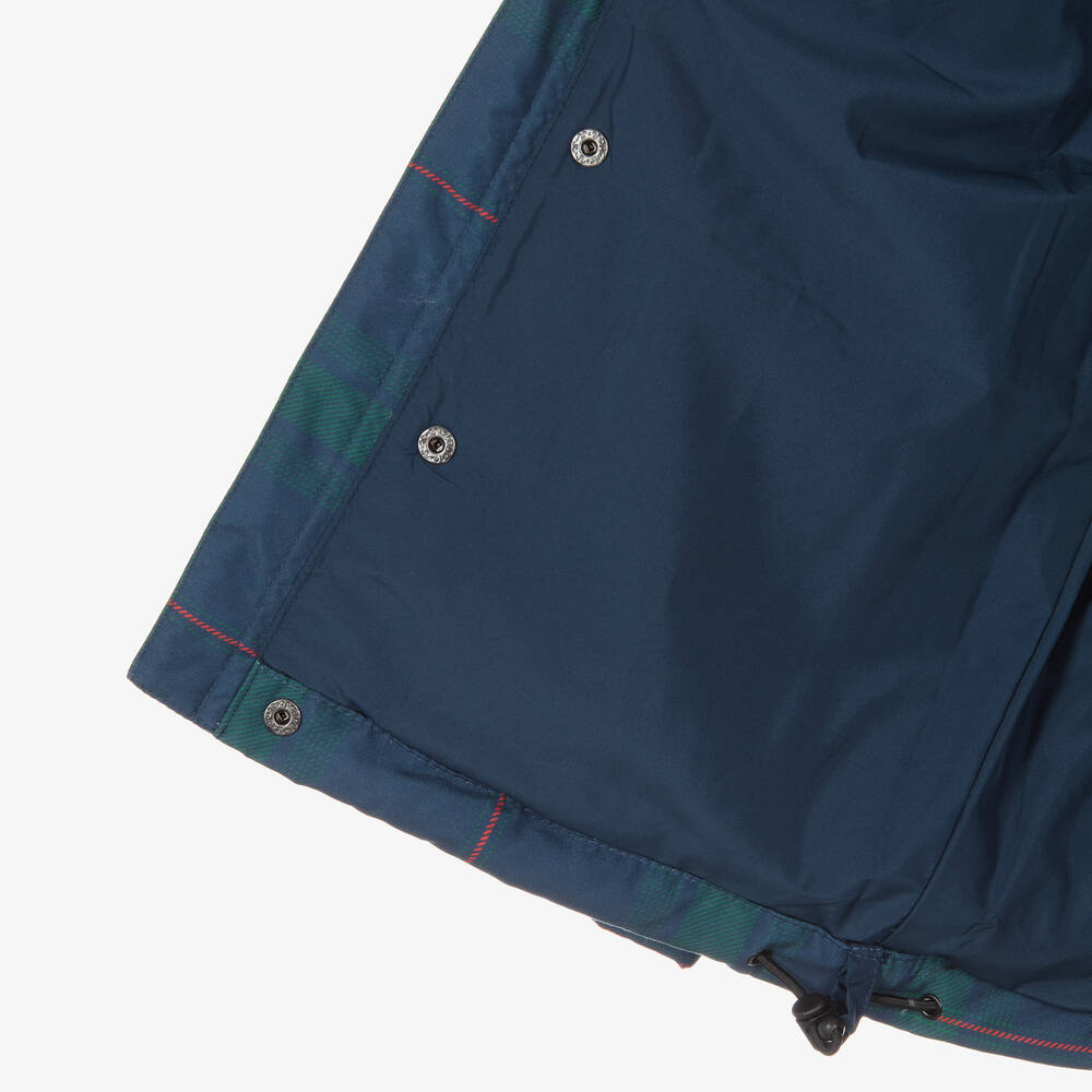 MC2 Saint Barth-جاكيت بافر مبطن لون أزرق وأخضر للأولاد | Childrensalon Outlet