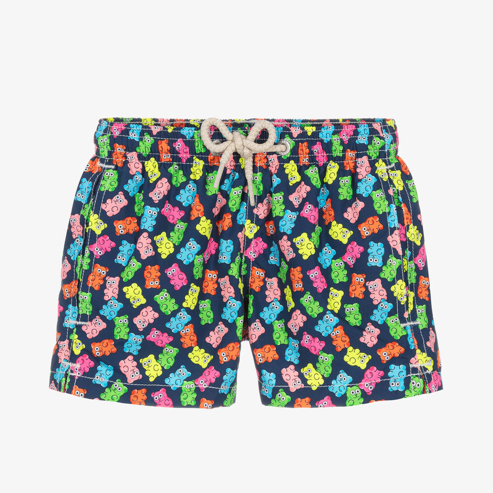 MC2 Saint Barth-Boys Blue Gummy Bear Swim Shorts | Childrensalon Outlet