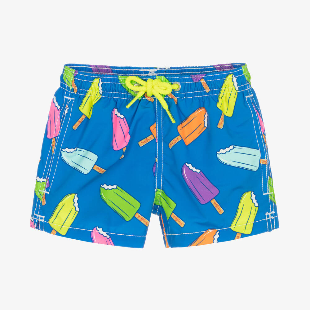 MC2 Saint Barth - Short de bain bleu glaces à l'eau | Childrensalon